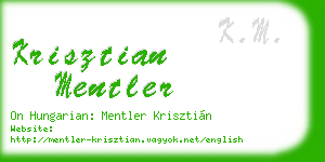 krisztian mentler business card