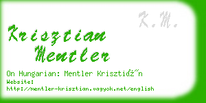 krisztian mentler business card